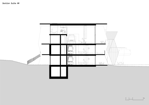 Querschnitt Hotelgebude