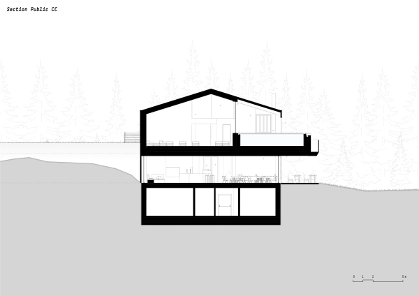 Querschnitt Wellnessgebude