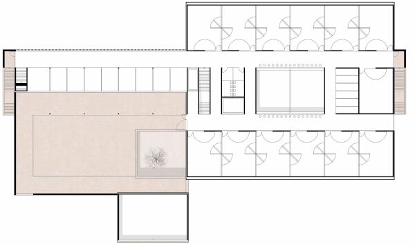 1. Preis: Burger Rudacs Architekten (Mnchen) mit Wamsler Rohloff Wirzmller FreiRaumArchitekten (Regensburg): 1. Obergeschoss