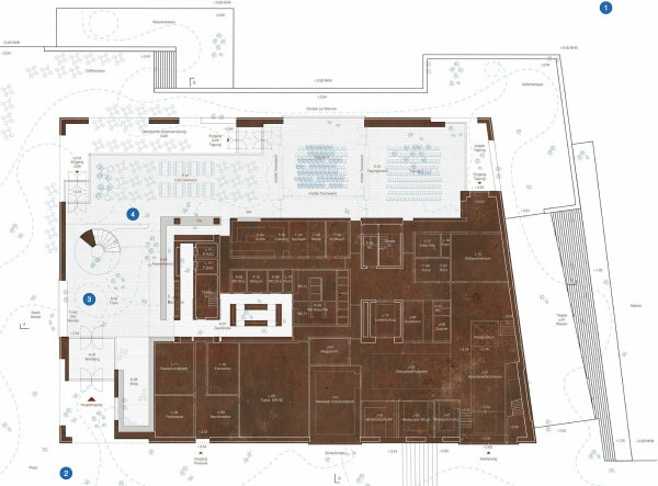 1. Preis: Lundgaard & Tranberg Arkitekter (Kopenhagen) mit Wuttke und Ringhof (Kopenhagen), Buro Happold (separate Niederlassung), und Marianne Levinsen Landskab (Kopenhagen)