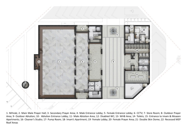 Beschrifteter Grundriss