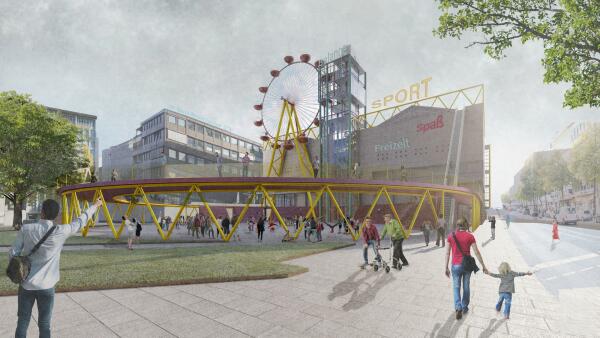 Entwurf von Lena Schwarz, Mohammad Beiglari und Max Baumgartner, Studierende der Hochschule Mnchen