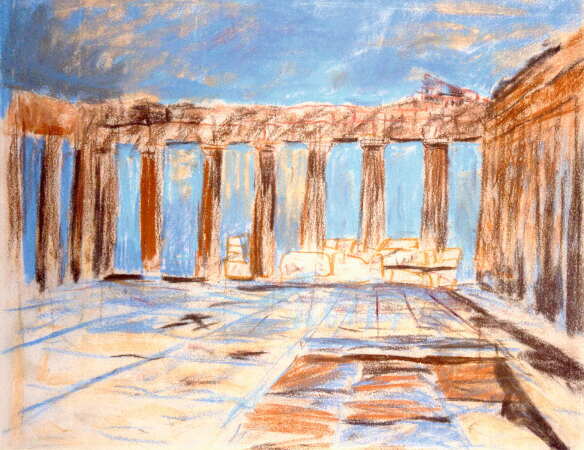 Parthenon in Athen, 1951