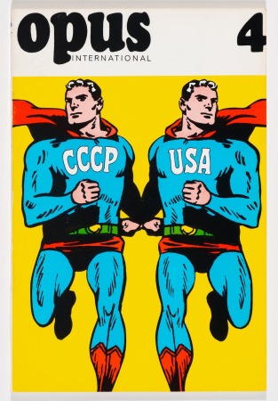 Roman Cieślewicz: The Two Superman, Titelbild von Opus International Nr. 4, Dezember 1967