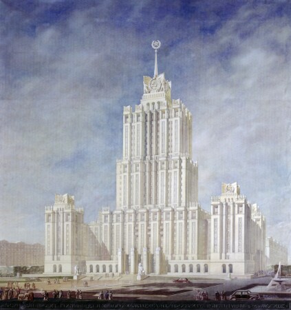 Arkadi G. Mordwinow und Vyacheslav K. Oltarzhevsky: Perspektive des Hotel Ukraina, Moskau, 194854