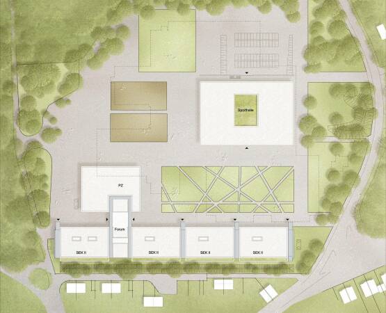 Lageplan und Schulareal