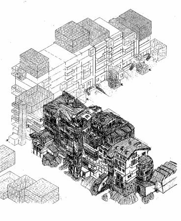 Zeichnung aus Enfin chez soi, Rhabilitation de Prfabriqus