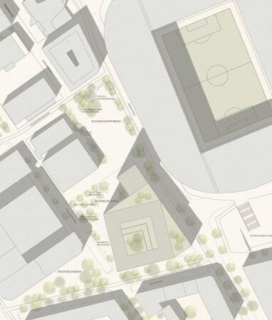 Erste Wettbewerbsphase: Ahrbom & Partner (Stockholm) mit Lundgaard & Tranberg (Kopenhagen) und Landskapslaget (Stockholm)