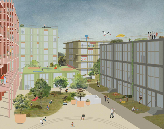 1. Preis: NL Architects, Perspektive Freiplatz