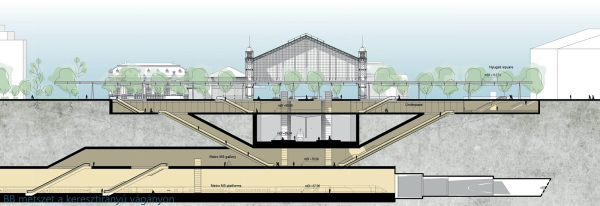 ein 2. Preis: Arep (Paris) mit �p�t�sz St�di� (Budapest). L�ngsschnitt