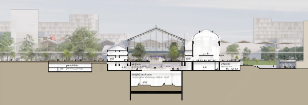 eein 2. Preis: Albert Wimmer (Wien) mit Yewo Landscapes (Wien). Querschnitt