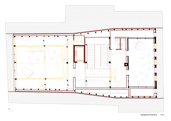 Grundriss Dachgeschoss (inklusive Abbruch)