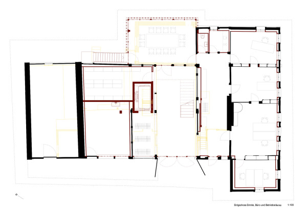 Grundriss Erdgeschoss (inklusive Abbruch)