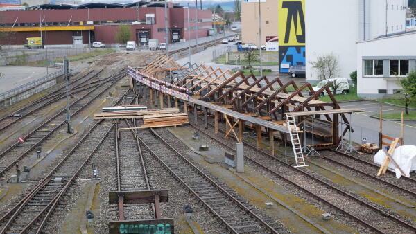 Der Basel Pavillon befindet sich im Bau