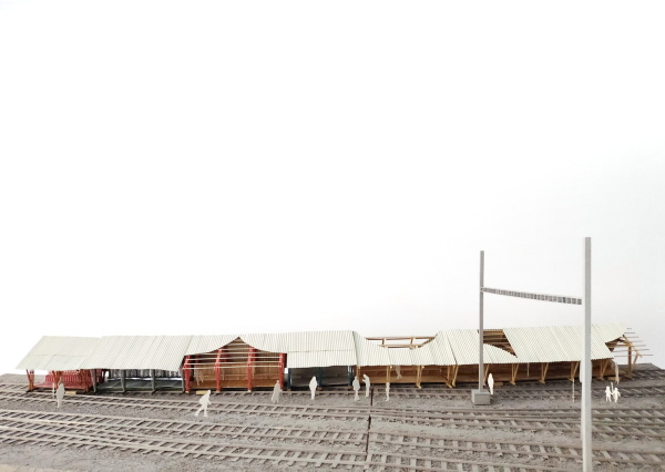 Modellfotografie des Basel Pavillons