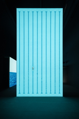 Wer gerne mal ein paar Bahnen zieht, darf Vladimir Nikolic im Serbischen Pavillon nicht verpassen. Seine Auseinandersetzung mit den Polen Technologie und Natur entfaltet im Trubel der Biennale eine gro�e meditative Ruhe.