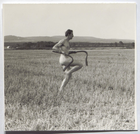 Dokumentation der Aktion Treffen auf dem Feld, Trausdorf, 1972 Foto: Gert Winkler