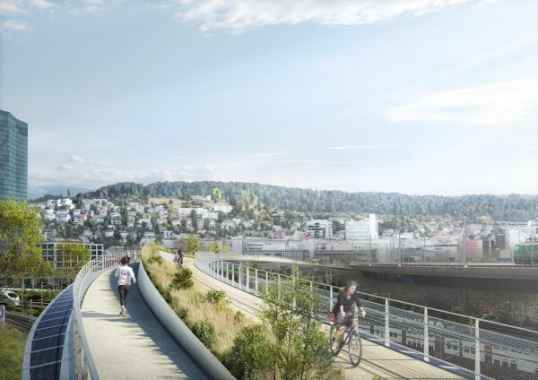 Fahrrad- und Fußwegbrücke in Zürich geplant