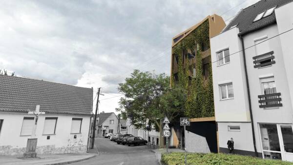 Team Lungs of the City aus P�cs in Ungarn: Baul�ckenschlie�ung in P�cs; Visualisierung