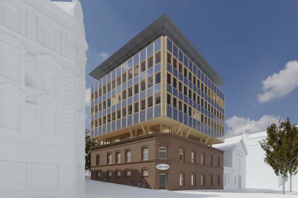 Team X4S aus Biberach: Sanierung und Aufstockung des Caf Ada in Wuppertal: Visualisierung