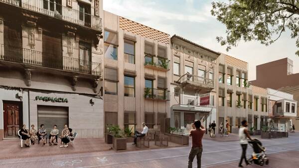 Team Azalea aus Valencia in Spanien: Baul�ckenschlie�ung im Umfeld traditioneller Wohnh�ser in Valencia; Visualisierung