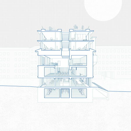 1. Preis: SMAA Studio fr Architektur, Querschnitt