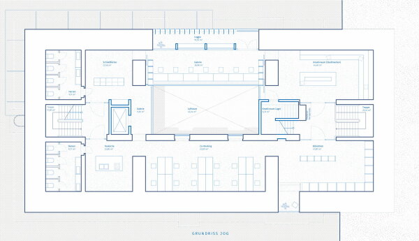 1. Preis: SMAA Studio fr Architektur, Grundriss 2. Obergeschoss