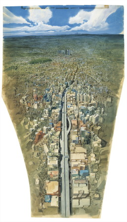 Schnitt Nr. 1, Toshiharu Mizutani, Plakatfarbe auf Papier, 93 x 53 cm