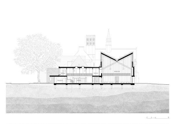 Speisesaal von Feilden Fowles in Cambridge