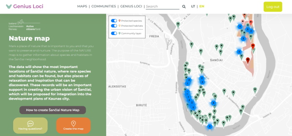 Awards / Regaining a sense of belonging / 2. Preis: Genius loci sind interaktive Karten, mithilfe derer die Bewohner*innen des �ančiai-Viertels in Kaunas ihren Lebensraum dokumentieren und dadurch gegen obrigkeitliche und privatwirtschaftliche Einfl�sse verteidigen.