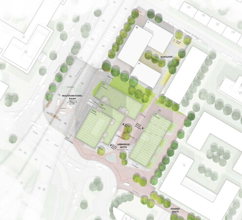 2. Preis: kadawittfeldarchitektur (Aachen) und Greenbox. Lageplan