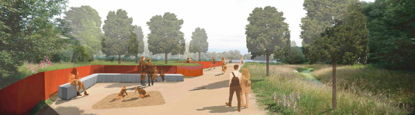 Anerkennung: mOve architecture laboratory (Madrid). Perspektive Ortseingang