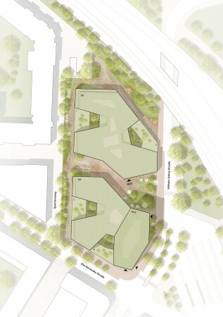 1. Preis: Franz&Sue und Schenker Salvi Weber (beide Wien). Lageplan