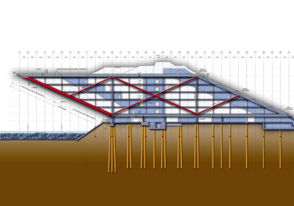 Dockland Brohaus von Bothe Richter Teherani BRT, Ingenieur: Bro Dr. Binnewies, 200205