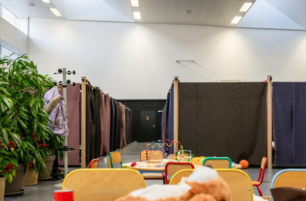 Unterkunft in der Sporthalle Marie Paradis in Paris