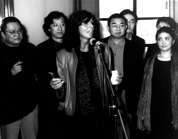 Im Jahr 2001: Kristin Feireiss mit Wang Shu, Zhang Lei und Chang Yung Ho