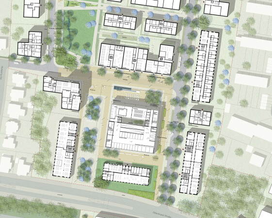 3. Preis: holger meyer architektur (Frankfurt am Main) mit WGF Objekt Landschaftsarchitekten (Nrnberg). Vertiefung
