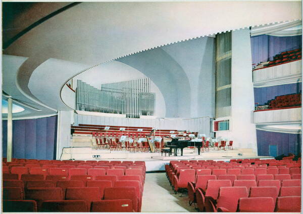 Das RAI-Auditorium, fotografiert in seiner ursprnglichen Konfiguration von 1952.