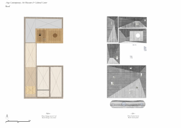 Dach vorher / nachher