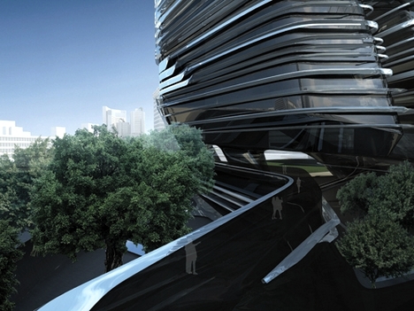 Zaha Hadid stellt Entwurf fr Universittsgebude in Hong Kong vor