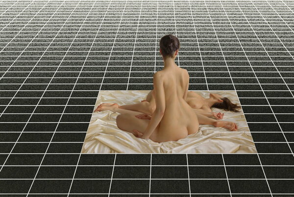 Sleeping beauties on the continous monument (Superstudio x Paul S. Brown)