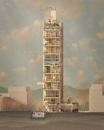 Hochhauskonzept von Haptic Architects und Ramboll fr Oslo