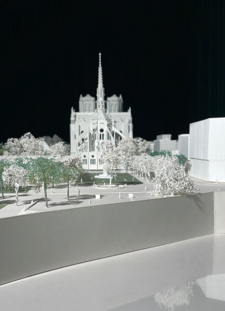 Modell mit der neuen Landschaftsgestaltung