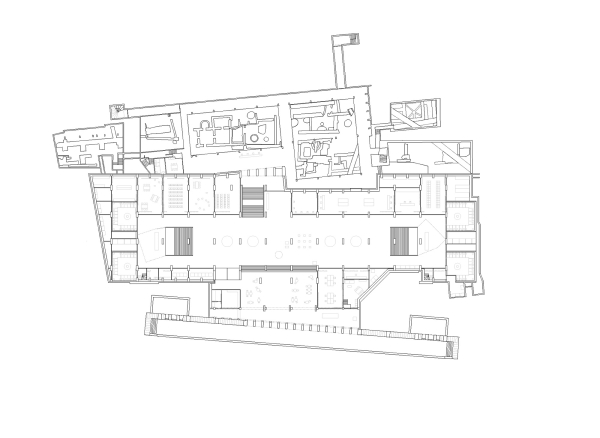 Grundriss unterhalb des Vorplatzes