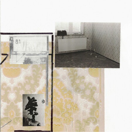 55 qm (Ausschnitt), vierteilige Collage, aus der Serie Deconstructing Plattenbau, 2021