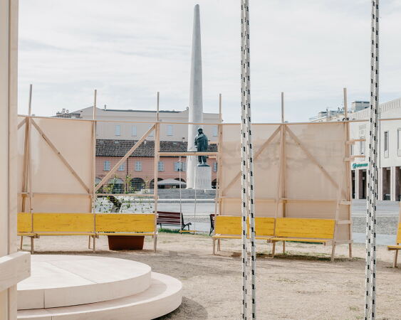 Temporrer Pavillon in Lugo von Orizzontale