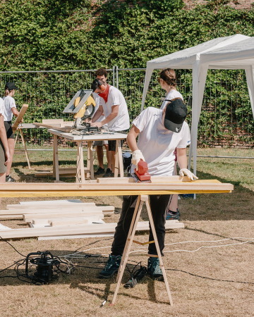 Temporrer Pavillon in Lugo von Orizzontale