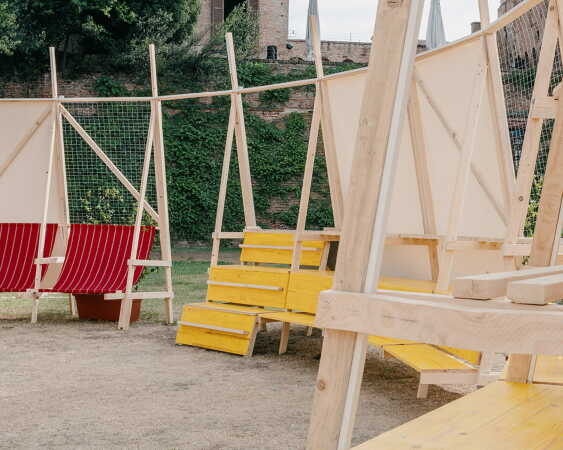 Temporrer Pavillon in Lugo von Orizzontale