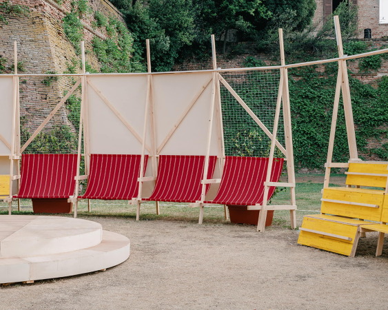 Temporrer Pavillon in Lugo von Orizzontale