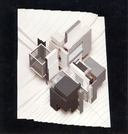 Unrealisierter Entwurf fr das House X fr Bloomfield Hills in Michigan von 1975